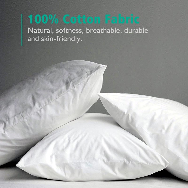APSMILE Organic 20x20 Feather Down Throw Pillow Inserts Set of 2, 100% Cotton Fabric, Soft Fluffy Square Decorative Pillow Form Core for Sofa, Bed, Couch, Cushion Sham Stuffer - Image 5